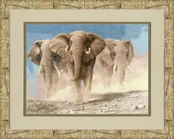 Zolotoe Runo Beldizart Ristin-kryžiaus siuvinėjimo rinkinys "Afrikos širdis" 41x28,5 cm S/ZHS008