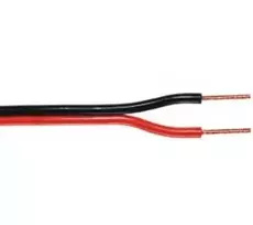 Cabletech Laidas kolonėlėms 2x0.2mm² juodas/raudonas (varinis)