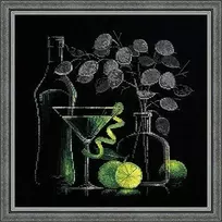 Riolis Gyvenimas su Martini 30x30 cm