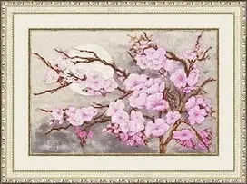 Zolotoe Runo Beldizart Ristinių siuvinėjimų rinkinys "Sakuros šaka" 26.1x39.4 cm S/MG012