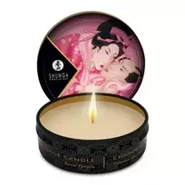 Shunga - Mini masažinė žvakė rožių žiedlapiai 30 ml