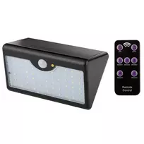 Lampa Saulės energija varomas sieninis šviestuvas + nuotolinio valdymo pultas SMD LED 900 lm