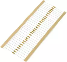JustPi THT CF anglies rezistorius 1/4W 470kΩ - 30 vnt