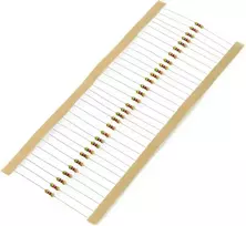 Justpi THT CF anglies rezistoriai 1/4W 220kΩ - 30 vnt