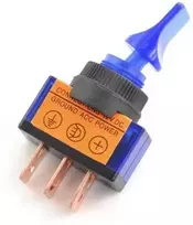 Oem ON-OFF tumblerinis jungiklis ASW-14D su LED, 12V/20A - mėlynas