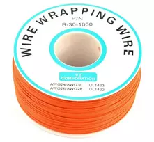Oem Izoliuota PVC dengta 30AWG vielos vyniojimo ritė 820Ft - oranžinė