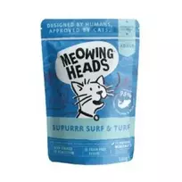 MEOWING HEADS Supurr Surf/Turf konservai katėms (žuvis/vištiena/jautiena) 100g 10vnt