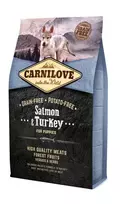 Carni Love Šunų Maistas - Carni Love Lašiša ir Kalakutiena Šuniukams Sausas Maistas 4kg 38% Baltymų 20% Riebalų