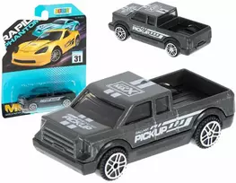 Metalinis automodeliukas Pick-up pilkas 7cm