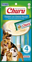 Inaba Foods Churu kreminis skanėstas šunims su vištiena ir sūriu, 4 vnt.