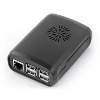 Simple Dėklas skirtas Raspberry Pi Model 3B+/3B/2B - juodas su ventiliatoriumi