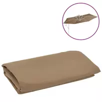 Pakaitinis audinys gembiniam skėčiui, taupe spalvos, 350cm