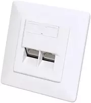 Intellinet Network Solutions Intellinet Lizdas jungiama į tinklą podtynkowe 2x RJ45 Cat6a 10G, STP, balta