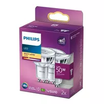 LED Spot GU10 Philips 50W Šiltai baltas 36D, 2vnt