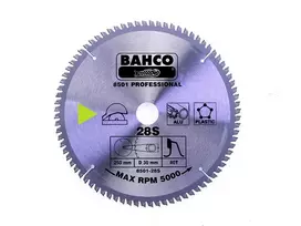 Bahco Diskinis pjūklas aliuminiui ir plastikui 216x30mm 48H -5°, (25mm adapteris)