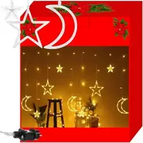 Iso Trade 138 LED girlianda užuolaida - varvekliai šiltai baltos spalvos