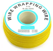 Oem Izoliuota PVC dengta 30AWG laidų vyniojimo vielos ritė 820Ft - geltona