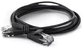 Wantec Wantec kaklaraiščiai Patch kabeliu CAT6A (rand 2.8mm) UTP juodas 0,50m (7312)