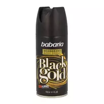 Babaria Juodas Gold dezodorantas purškiamas 150ml+50ml nemokamai