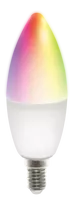DELTACO SMART HOME LED lempa, E14, WiFI 2.4GHz, 5W, 470lm, pritemdoma, 2700K-6500K, 220-240V, RGB SH-LE14RGB