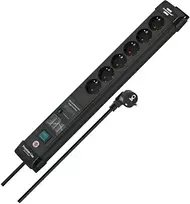 Ilgintuvas su įžeminimu ir perkrovos apsauga Brennenstuhl 30000A/6-viet./1.5m/3x1.5mm juodas