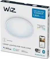 Lubinis šviestuvas WiZ SuperSlim TW,14W,2700-6500,IP20,baltas