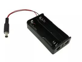 Oem Laikiklis 2x 18650 akumuliatoriams - DC kištukas 5.5 mm/2.1mm - akumuliatoriaus laikiklis