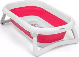 Milly Mally Aqua sulankstoma kūdikių vonelė su išleidimo anga, rožinė
