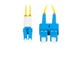 LANBERG šviesolaidinis laidas SM SC/UPC-LC/UPC dvipusis 1m LSZH g657a1 3.0mm geltonas