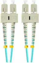 LANBERG šviesolaidinis laidas MM SC/UPC-SC/UPC dvipusis 2m LSZH om3 50/125 3.0mm aqua