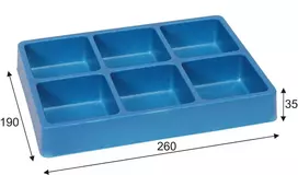 Darbo stalo servisui dalis Cyclus Tools Tray with 6 compartments (720672)