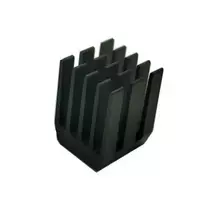 Oem Ekstruzinio aliuminio radiatorius - 9x9x12mm juodas - aušinimo radiatorius