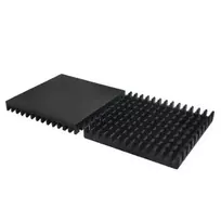 Oem Ekstruzinio aliuminio radiatorius - 40x40x5mm juodas - aušinimo radiatorius