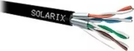 Montavimo kabelis Solarix STP, Cat6A, laidas, PE, ritė 500m SXKD-6A-STP-PE