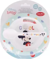 Mickey Mouse Peliukas Mikis – mikrobangų krosnelės rinkinys (dubuo su šaukštu) (vėsus)