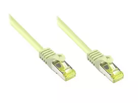 Good Connections Geros jungtys RJ45 Komutacinis kabelis su Cat.7 RohCable ir skląsčio apsauga (RNS), S/FTP, PiMF, be halogenų, 600MHz, OFC, pilka, 0,15m, Geri ryšiai (8070R- 002)