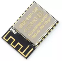 Oem WiFi modulis ESP-12S ESP8266 juodas - 9 GPIO, ADC, PCB antena