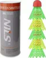 Greitojo badmintono plunksniukai Nils NBL6595, nailonas, LED, 5 vnt.