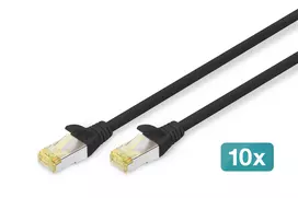Digitus DK-1644-A-030-BL-10 tinklo kabelis Juoda 3 m Cat6a S/FTP (S-STP)