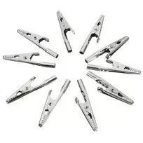 Oem Laboratorinė krokodilo jungtis 51mm - neizoliuotas spaustukas - 10 vnt