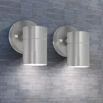 Lauko LED sien. šviest., 2vnt., nerūd. plien., šviesa į apačią