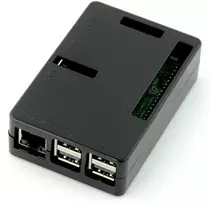 Simple Dėklas skirtas Raspberry Pi Modeliui 3B+/3B/2B - Cube juodas