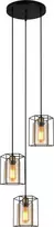 Italux Pakabinamas šviestuvas Kalula PND-78901-3A-BK+AMB