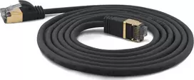 Wantec Wantec Extra Thin Cat.7 neapdorotas kabelis SSTP Lankstinukas - 10 m-Cat.7 neapdorotas kabelis - S / FTP (S- STP) - RJ-45 - RJ-45 - Juodas (7207)