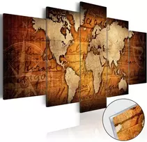 Artgeist Akrilo stiklo paveikslas - Bronze map I
