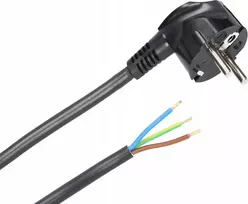 Plastrol Plast-Rol W-97174 prijungimo laidas 5m 3x1mm nenuimamas kištukas 16A UNI-SCHUCKO juodas