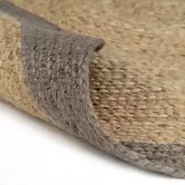 Kilimas, 240cm, džiutas, rankų darbo, su pilku kraštu