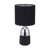 Lumarko Juodas and sidabrinis table lamp with a metal base, 16x31 cm