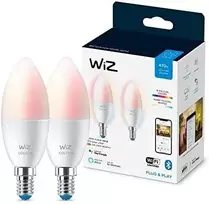 WiZ,žvakė,4,9W,2200-6500 (RGB),C37,E14,2vnt šviesos šaltinis