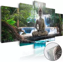 Artgeist Akrilo stiklo paveikslas - Buddha and Waterfall